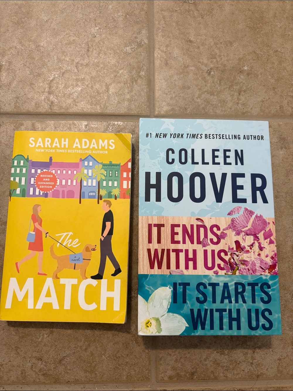 Colleen Hoover/Sarah Adams books -The Match, It Ends With Us & It Starts With Us